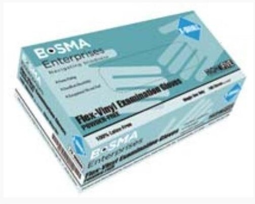 Bosma 72-90603 Exam Gloves, Power-Free, Latex-Free – LARGE – 10 Boxes of 100
