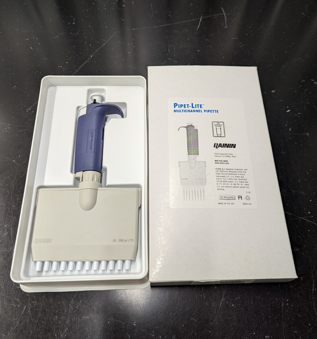 Rainin Pipet-Lite L12-200 L200 20-200uL Multichannel Pipette Pipet 12 Channel #2