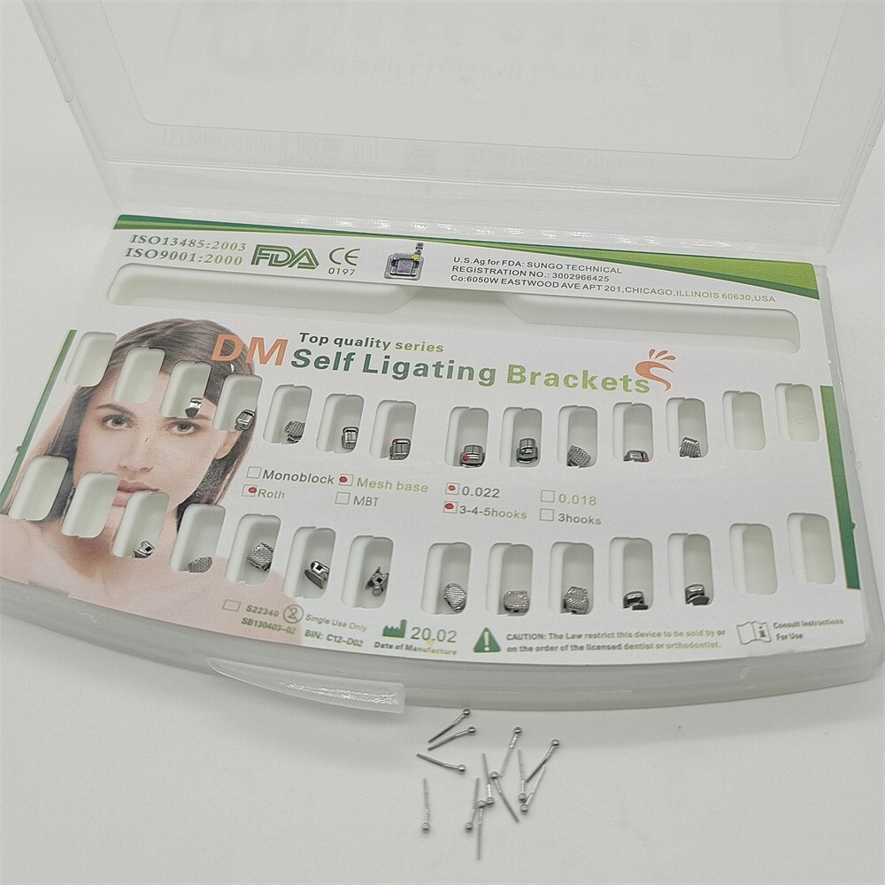 Dental Braces Orthodontic Self Ligating Brackets Metal Roth 022 345Hooks