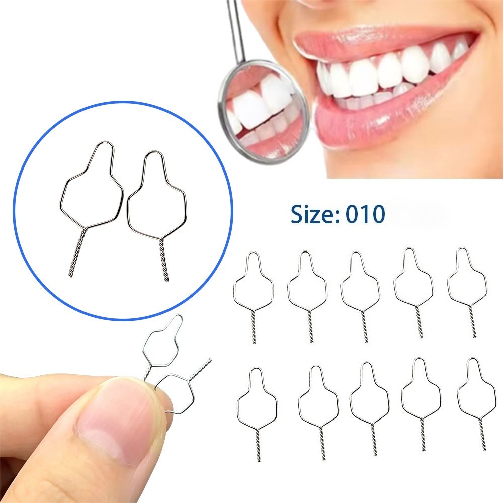 100 Pcs/pack Dental Orthodontic Ligature Wire Shorty Ties Round Performed SS