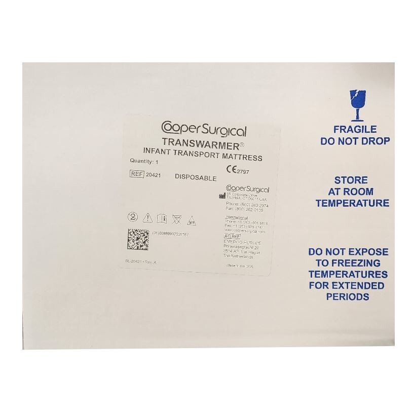 *1-Pack* Cooper Surgical TransWarmer Infant Transport Mattress Disposable 20421