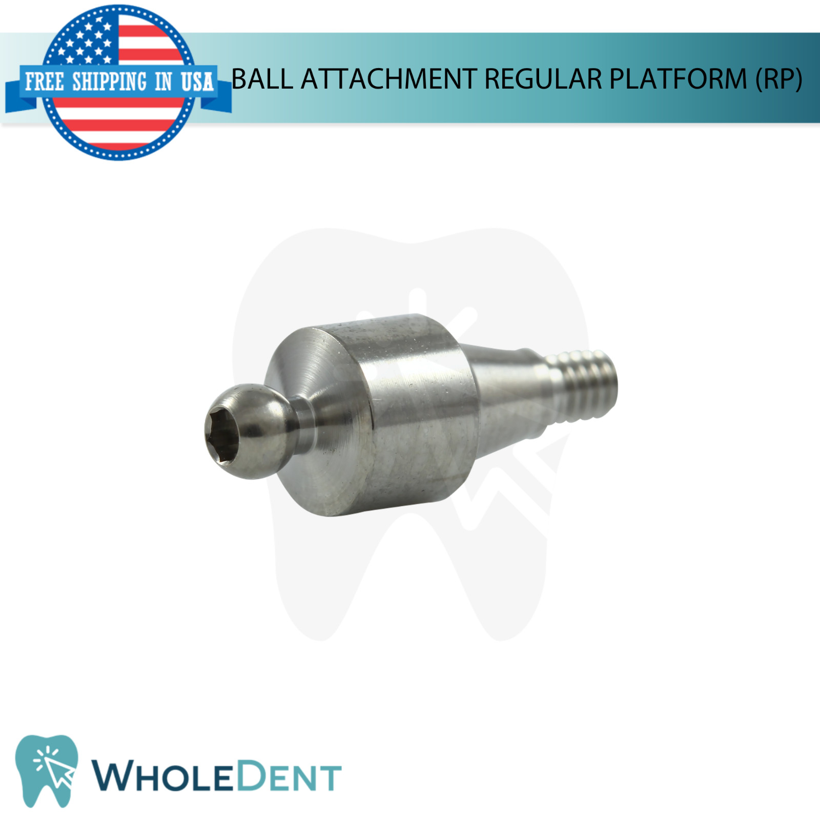 Straight Ball Attachment Regular Platform Ø3.8mm Conical Hex 2.65mm System