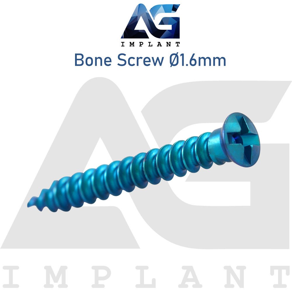 20 Titanium Screw Ø1.6mm Guided Regeneration GBR Dental Membrane Fix System