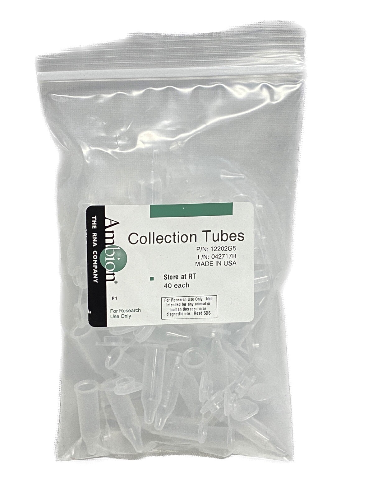 (40/Pack) RNA AMBION 1.8mL Graduated Collection Tubes 12202G5