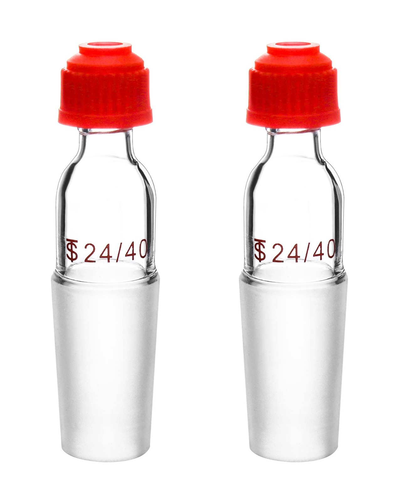 QWORK Thermometer Inlet Adapter with 24/40 Inner Joint, 2 Pack 24/40, 2 pack