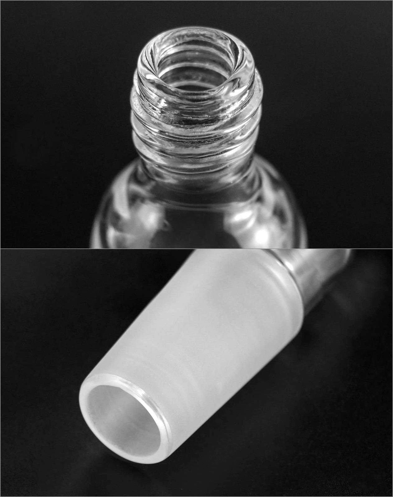 QWORK Thermometer Inlet Adapter with 24/40 Inner Joint, 2 Pack 24/40, 2 pack