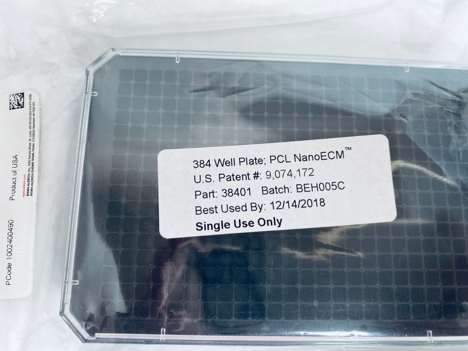 Millipore Nanofiber Microplate 384 Well with Random Oriented Nanofibers