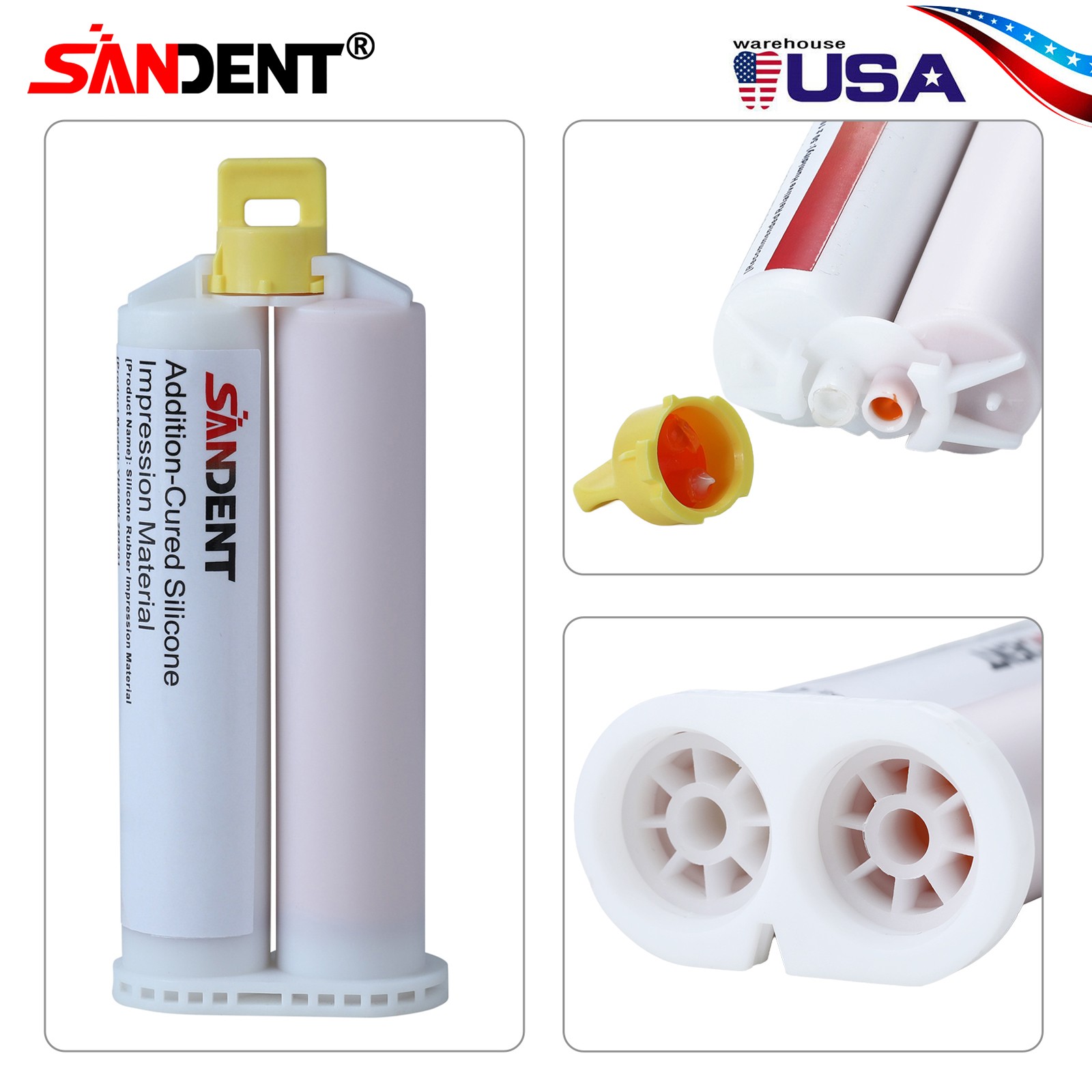 Dental VPS Light Body Type-3 Impression Material, Regular Set, 50mL Cartridges