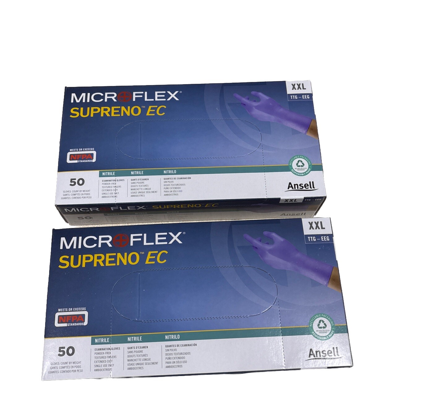 Supreno EC Nitrile Exam Glove Extended Cuff Length XX-Large 2 Pack (100) Gloves