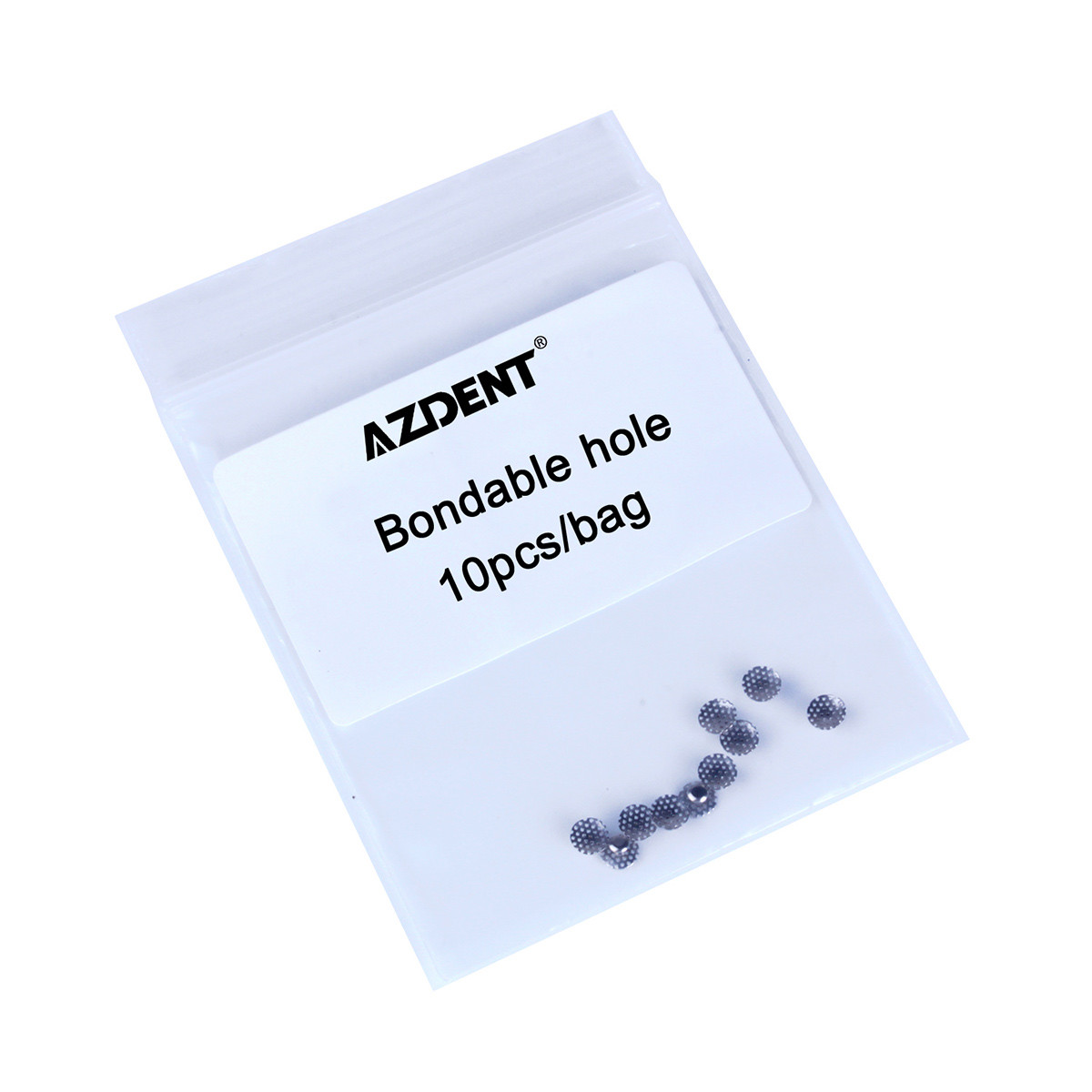 10Pcs Dental Orthodontic Bondable Hole Lingual Button Mesh Base of TOMY Type