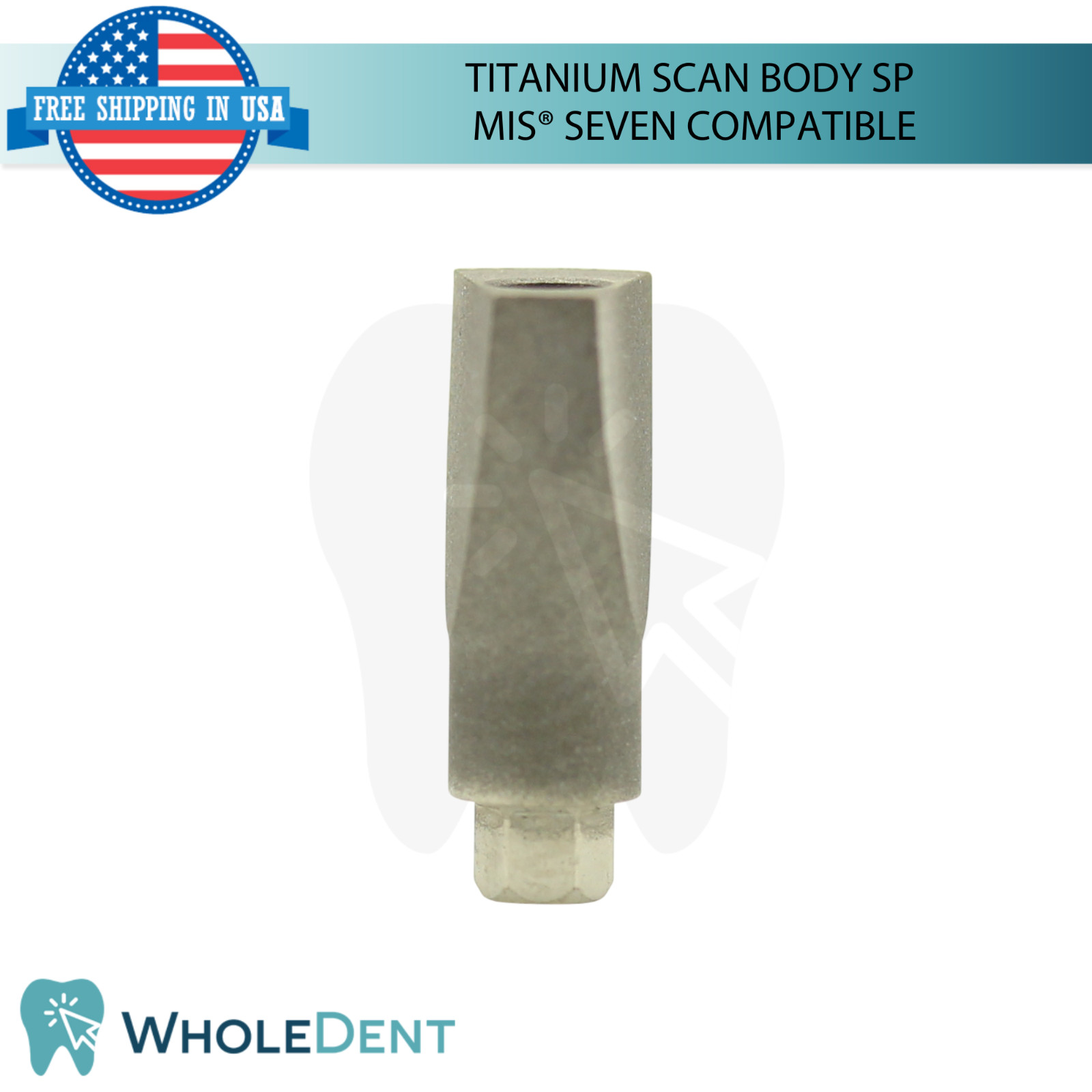 Dental Titanium Scan Body SP Compatible MIS® Seven Int Hex 2.45mm System