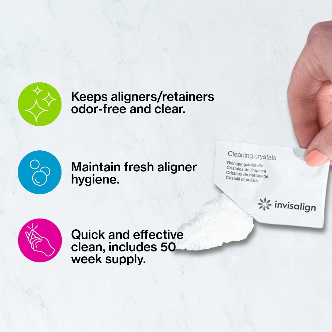 INVISALIGN Cleaning Crystals for Clear Aligners and 50 Count (Pack of 1)