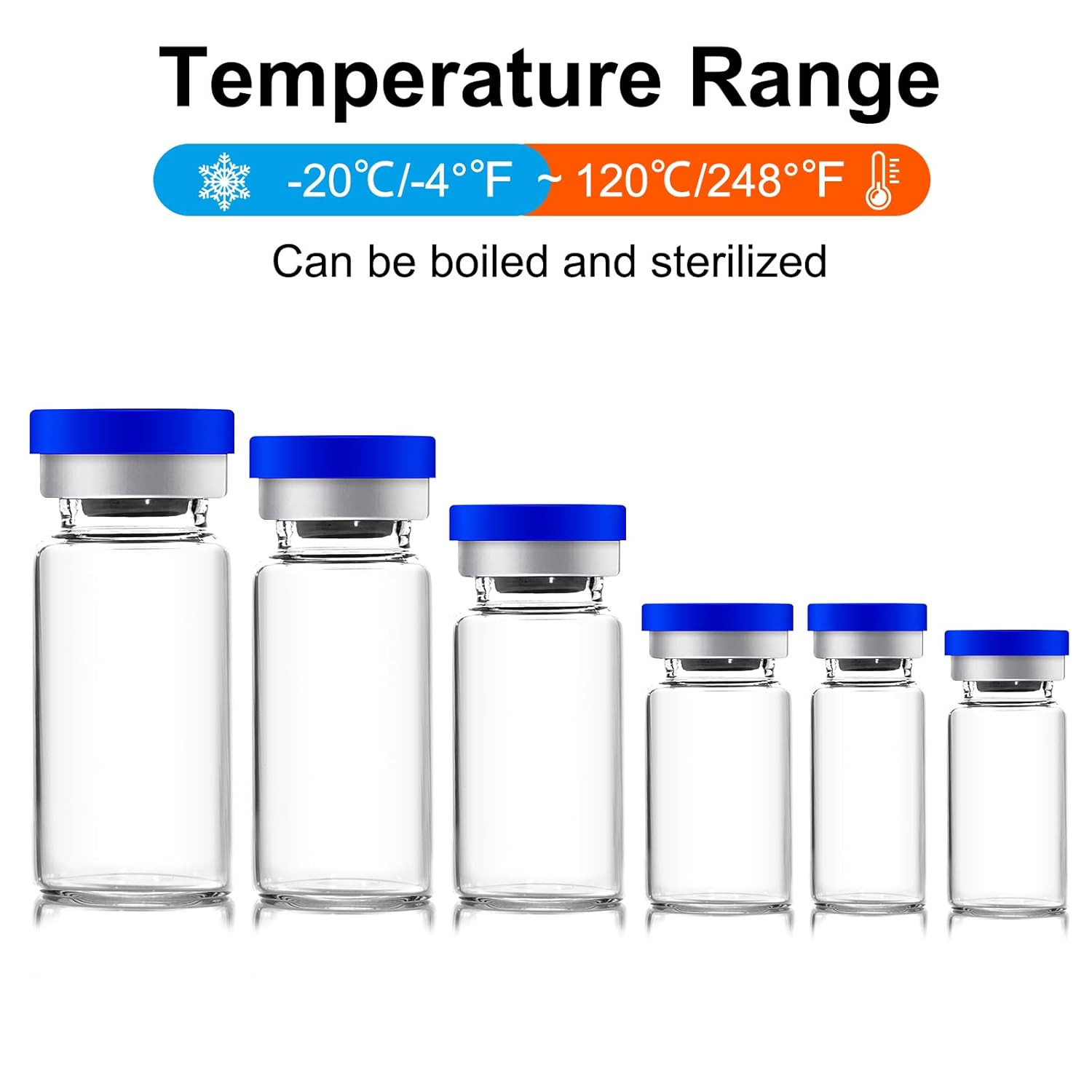 3Ml Sealed Vials with Self Healing Injection Port and Plastic-Aluminum Flip Caps