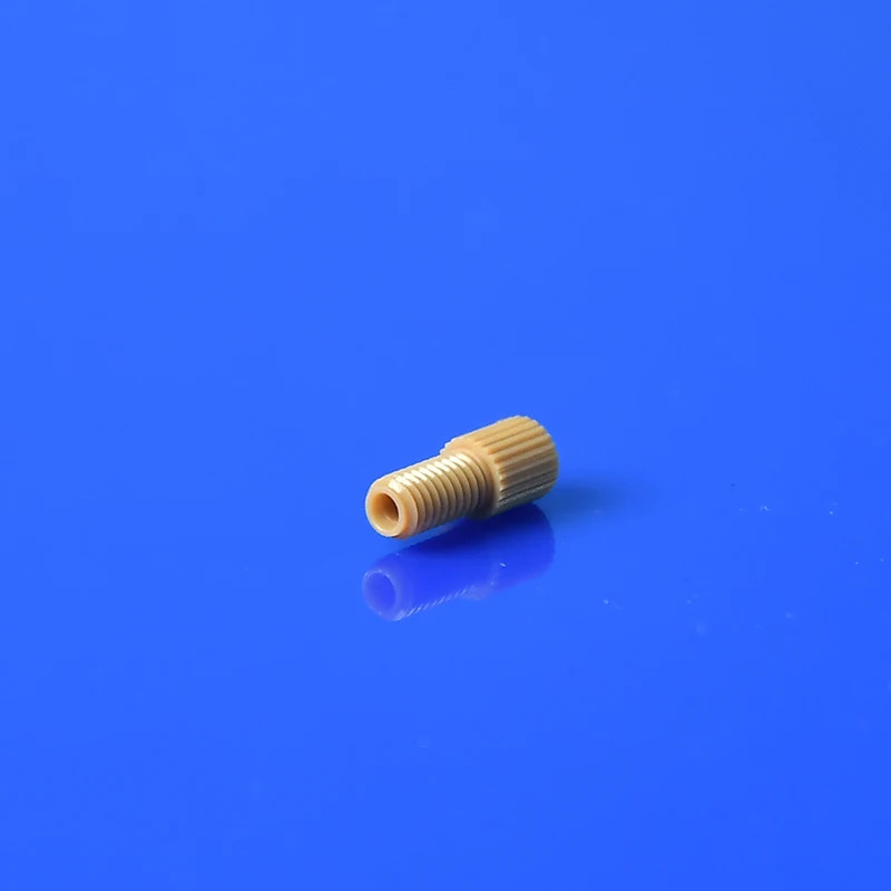 Mechanical Strength 10-32UNF Thread Two-piece PEEK Flangeless Fittings Plastic