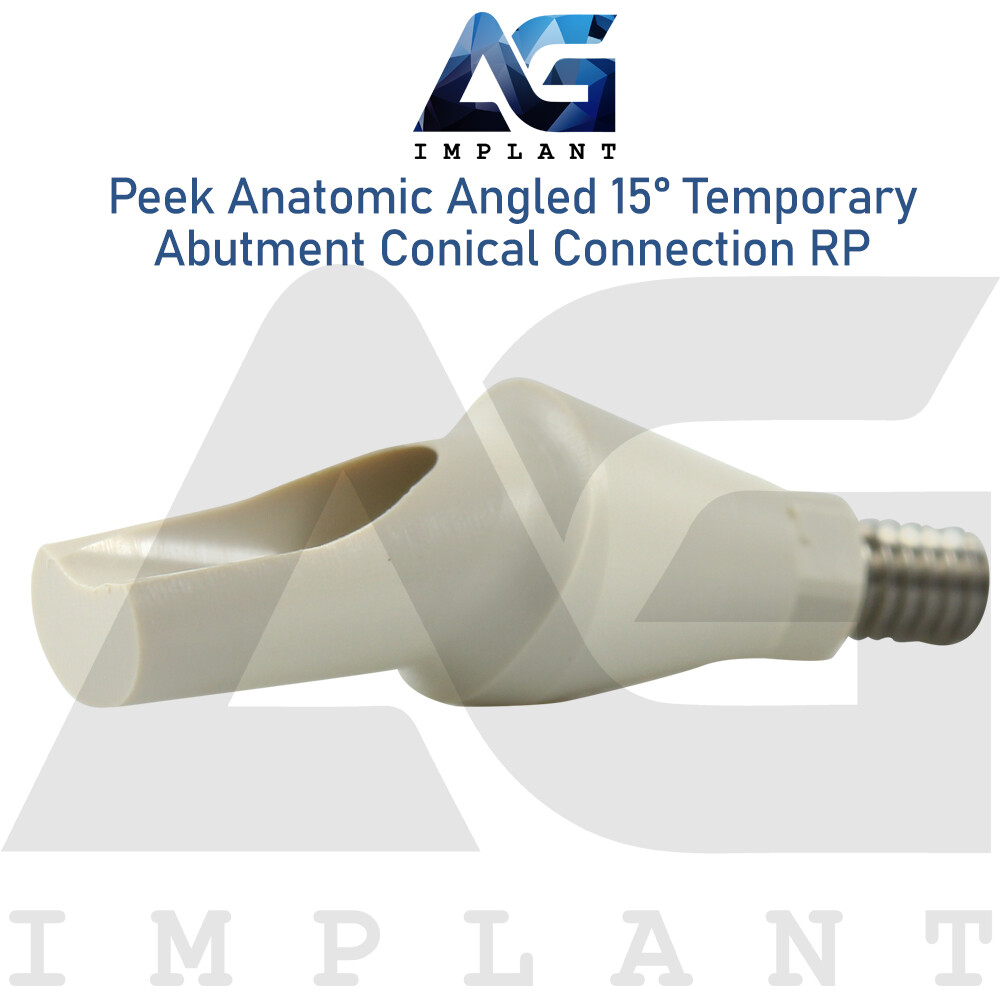 Peek Temporary Anatomic Angled 15° Prosthetic System RP Conical Connection
