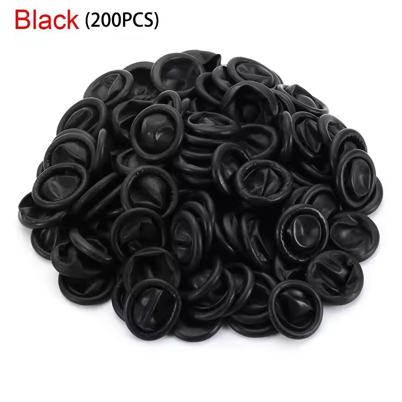 100PCS Multi-Color Disposable Finger Cots anti Slip Latex Powder Free Rolled Edg