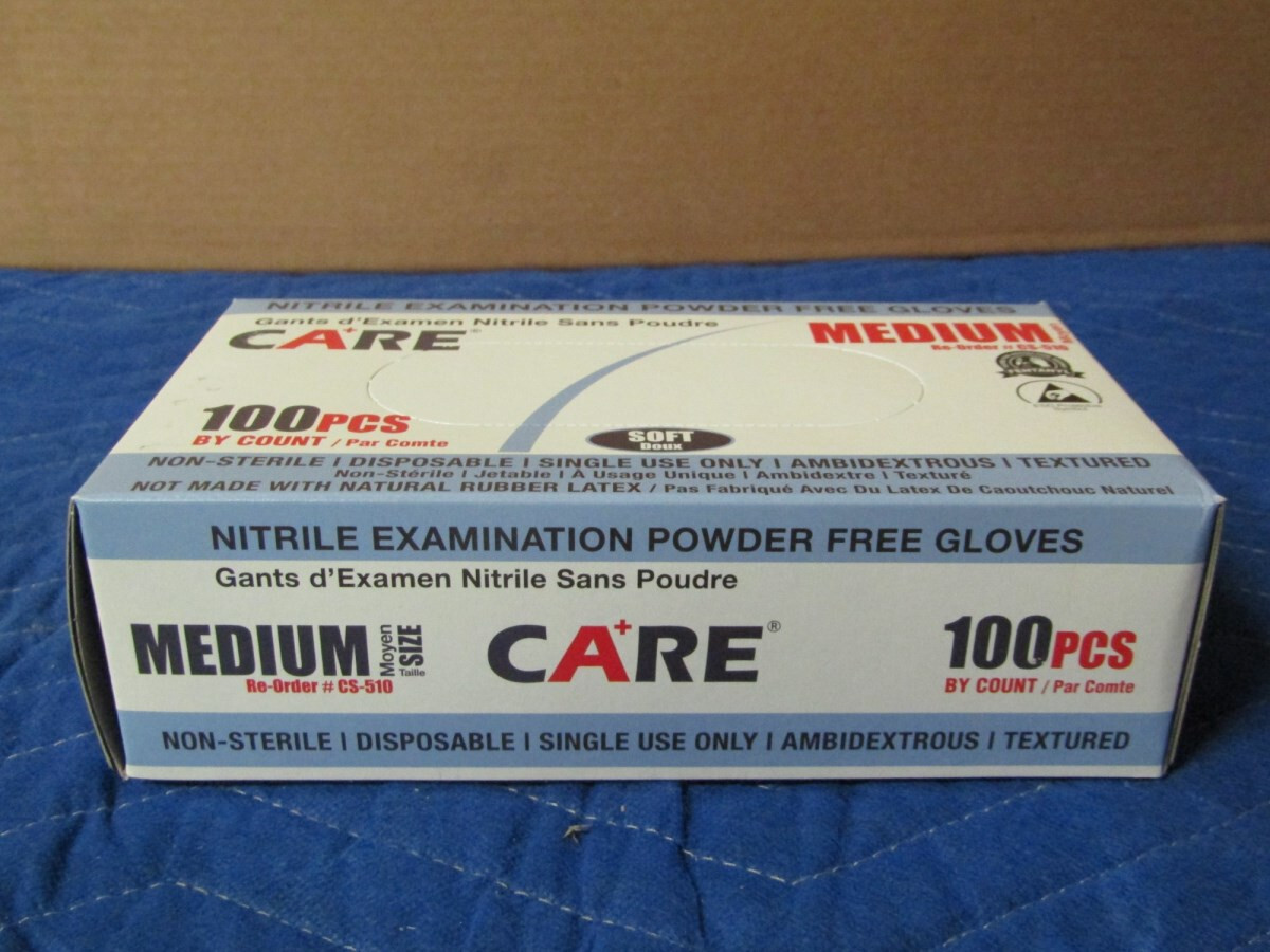 Premium GD Care Soft Nitrile Exam Powder-Free Gloves Medium Case 1000 pcs