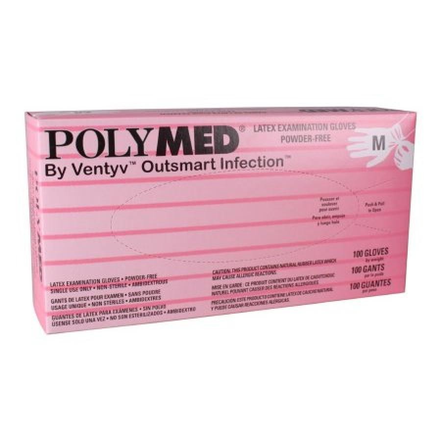 Polymed Exam Glove 9.1″ Length Ivory Color Not Chemo Tested Contains Medium 1000