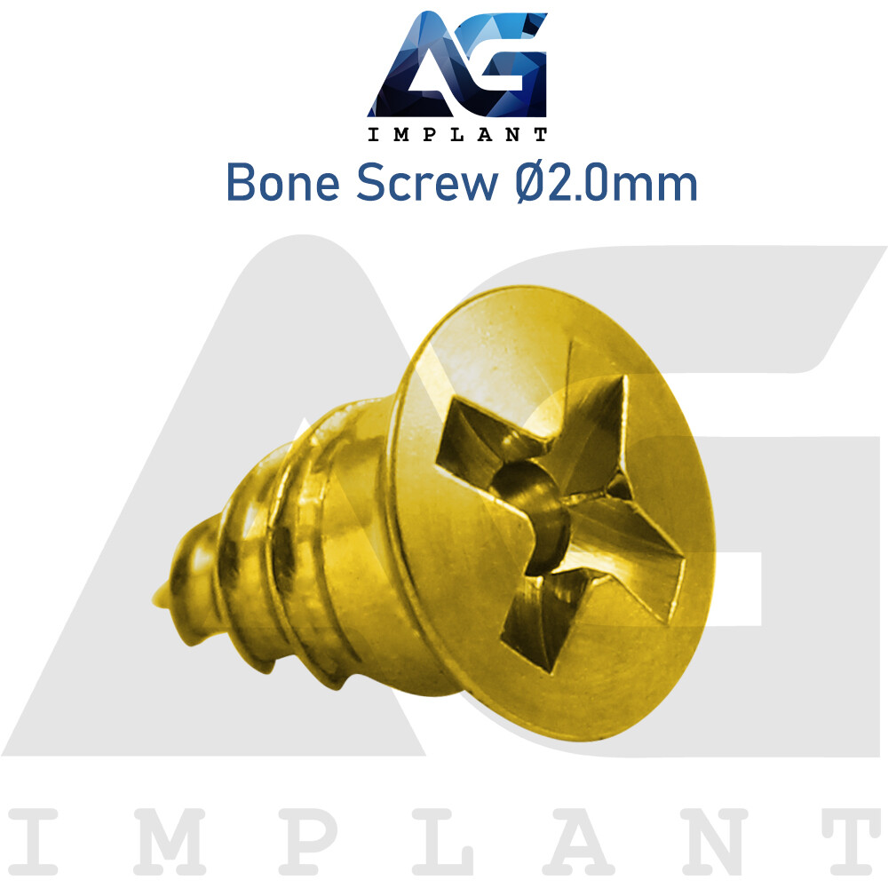 20 Titanium Screw Ø2.0mm Guided Regeneration GBR Dental Membrane Fix System