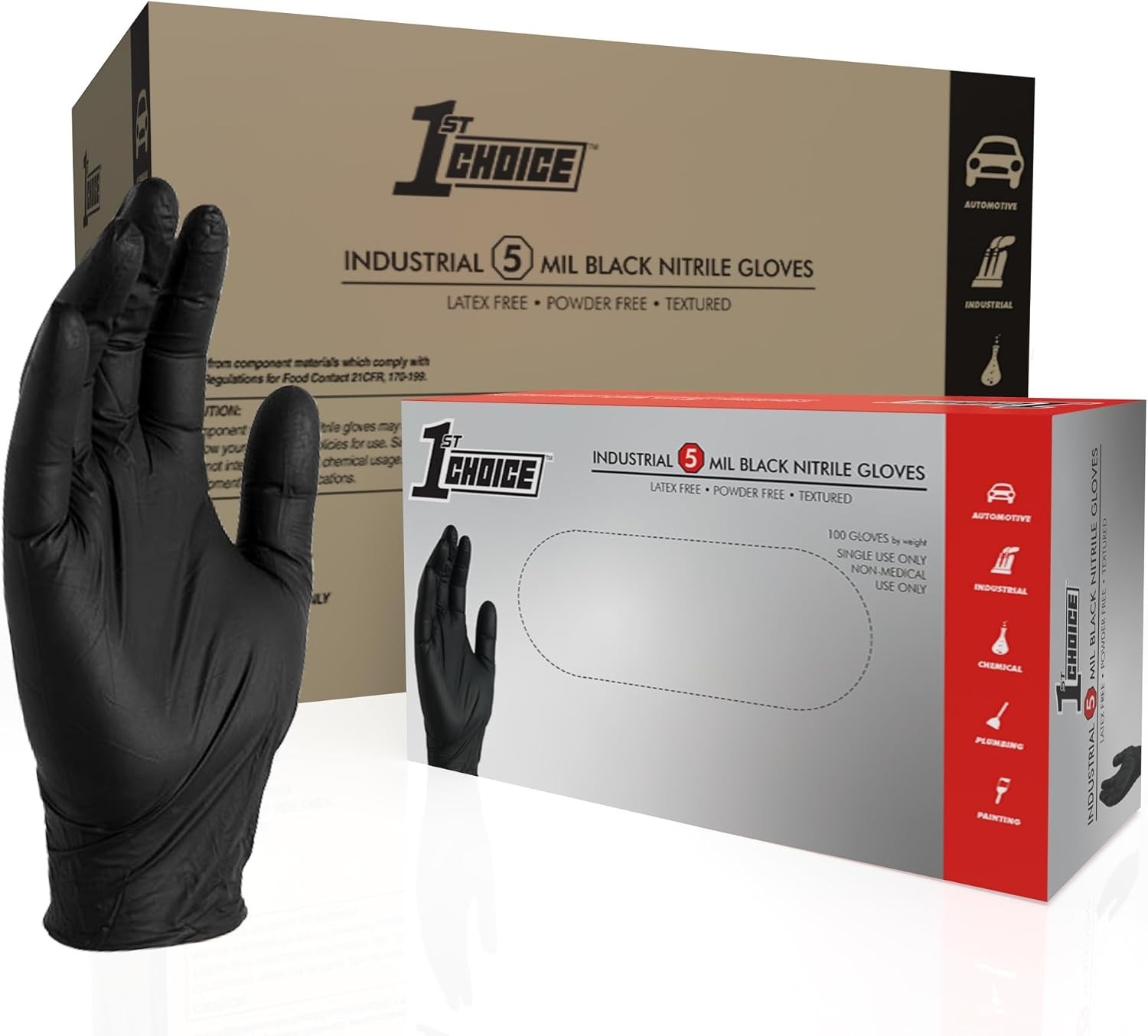 Disposable Black Gloves – Industrial Grade, 1000 Ct