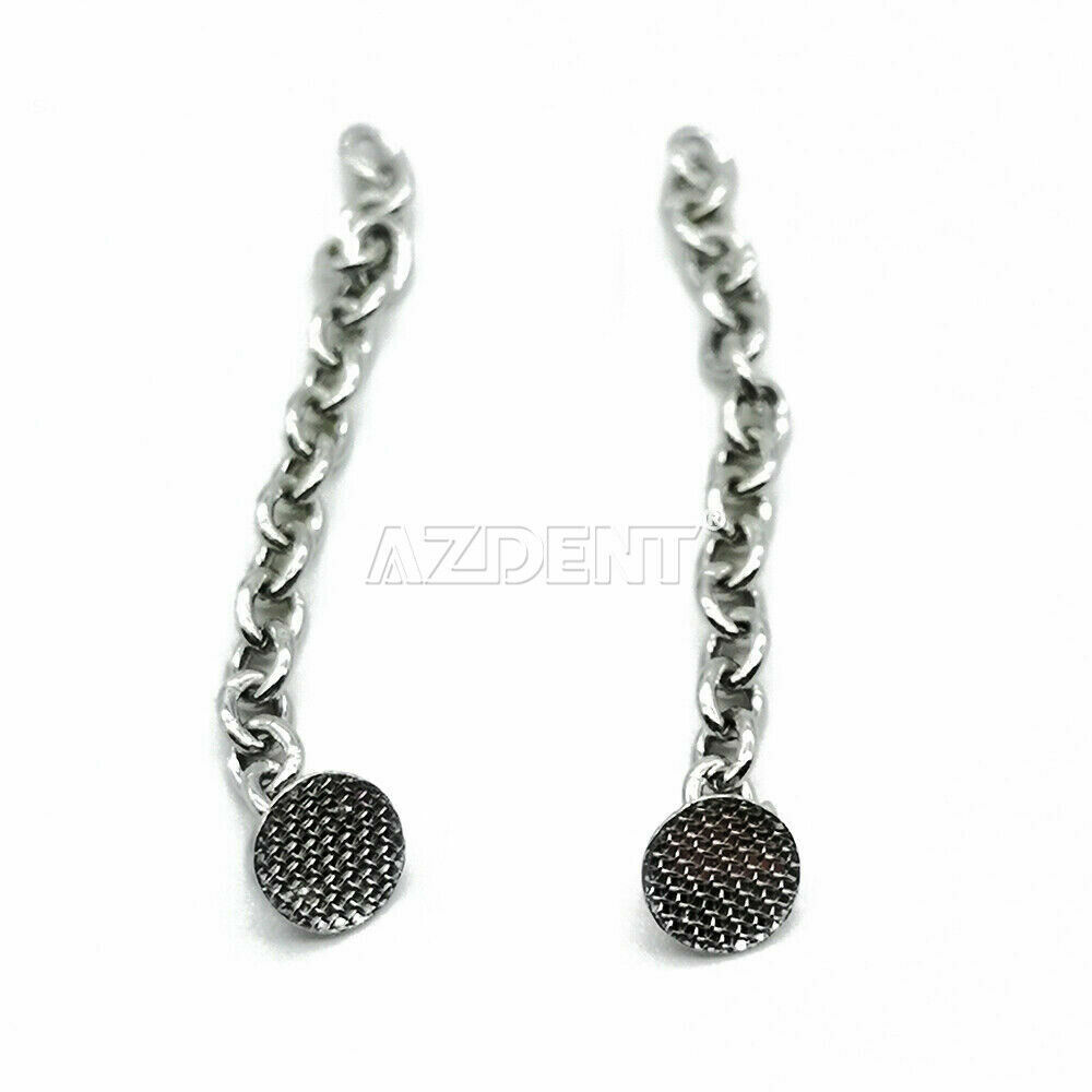 Dental Orthodontic Traction Button Chain Round Silver/Gold Plated