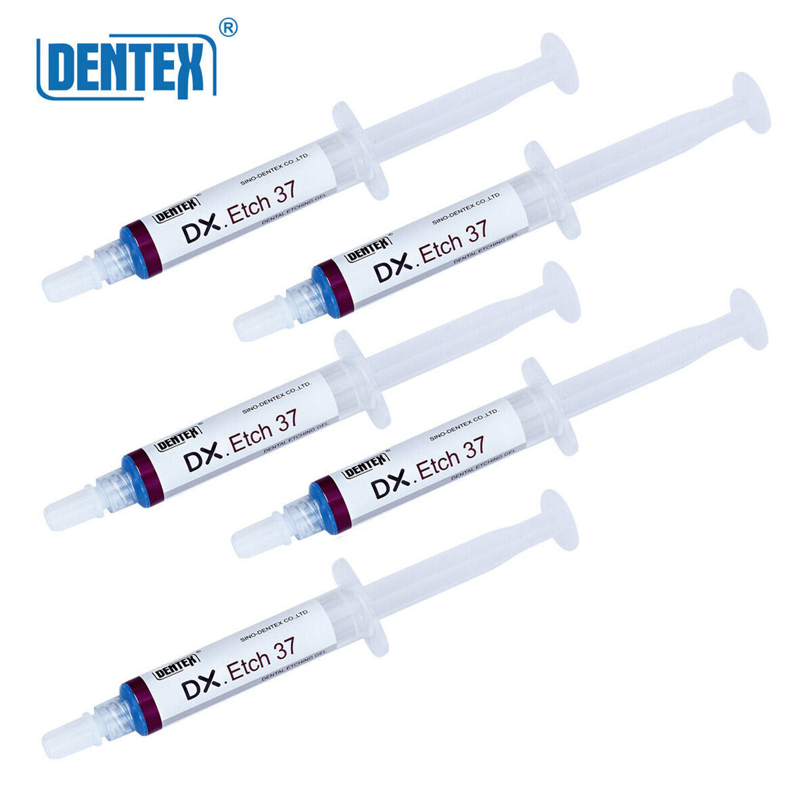 5X DENTEX Dental Etchant 37% Acid Etching Gel Silica Blue Gel For Adhesive/Resin