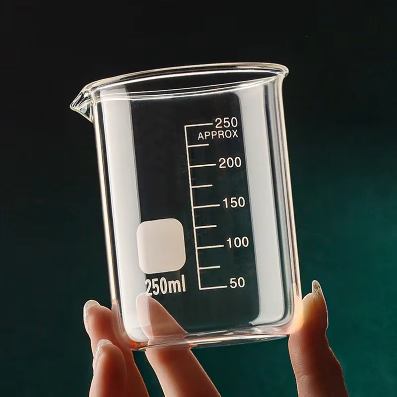 Transparent High Borosilicate Glass Measuring Cup Clear Scale Cup Laboratory Bea