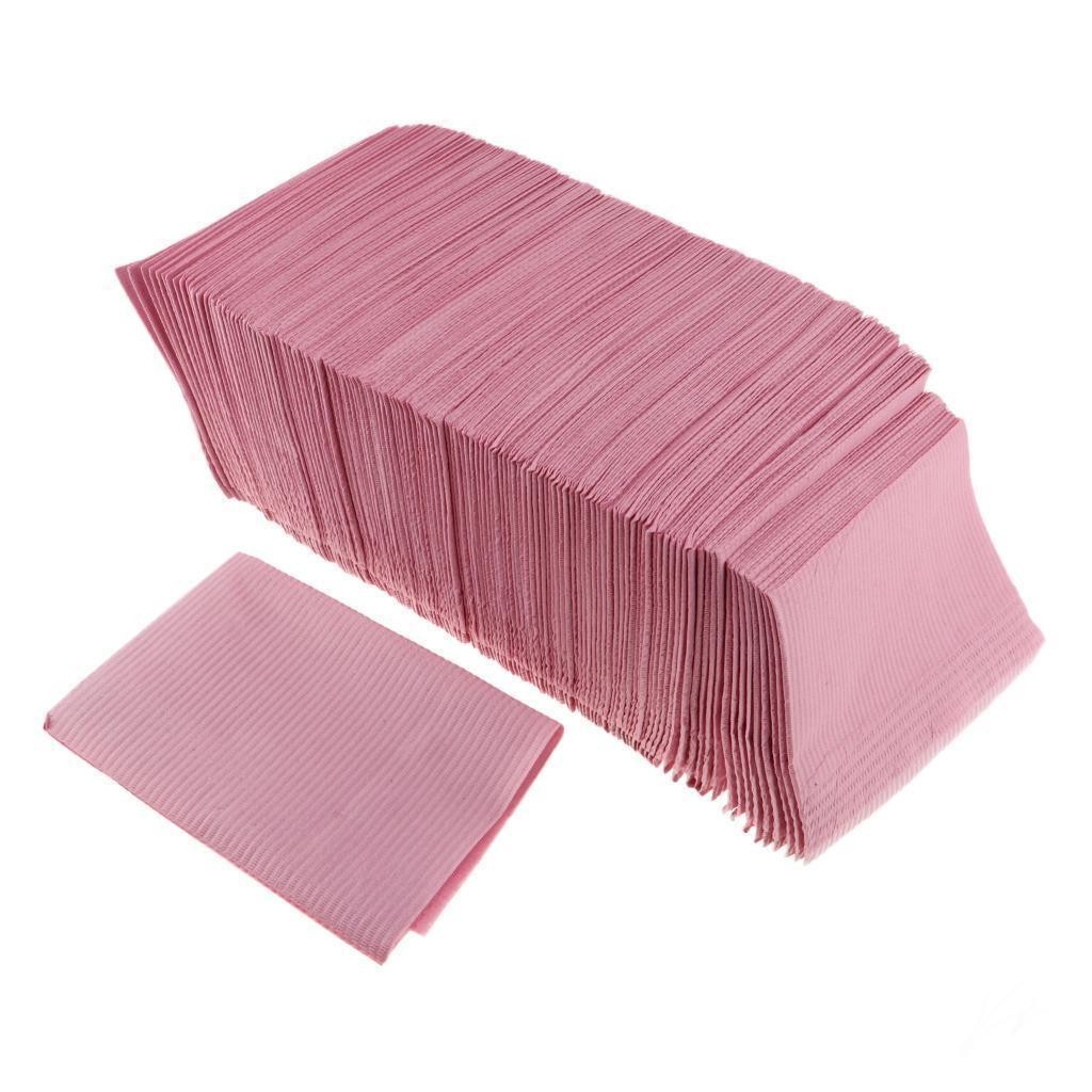 125 Pcs Dental Lab 4 Colors Disposable Medical Spa Towel Poly Tattoo Examination