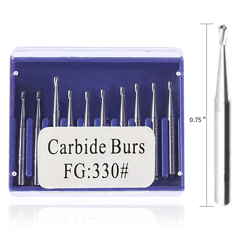 10pcs/1Pack Dental Tungsten Carbide Drill Burs FG Bur for High Handpiece 4types