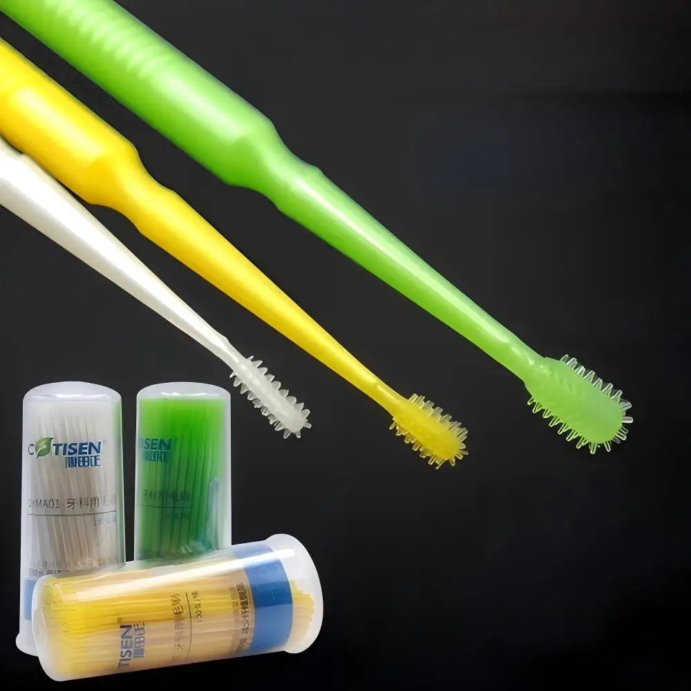 S M L Dental Disposable Silicone Micro Applicators Brushes Fiber-Free Microbrush
