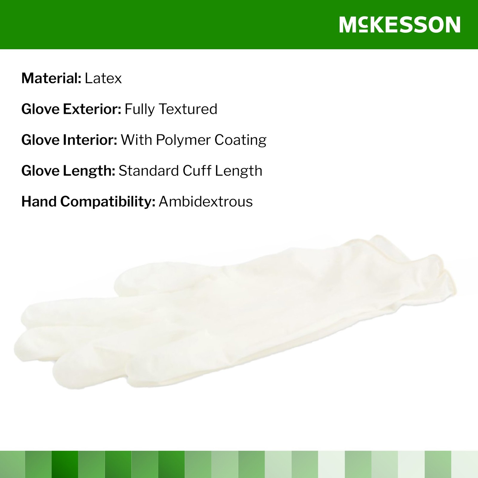 McKesson Confiderm Latex Exam Glove Standard Cuff Length LARGE 1000 per Case