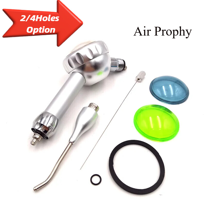 Dental 2/4 Holes Hygiene Air Flow Teeth Polishing Polisher Handpiece Prophy Jet