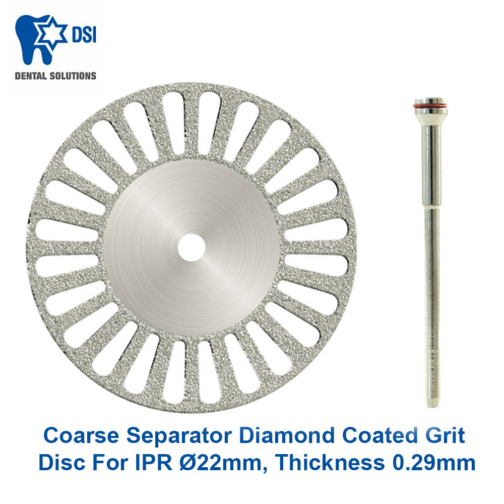 DSI Flexible Diamond Separator IPR Disk Ø22mm Double Sided Coarse Thick 0.29mm