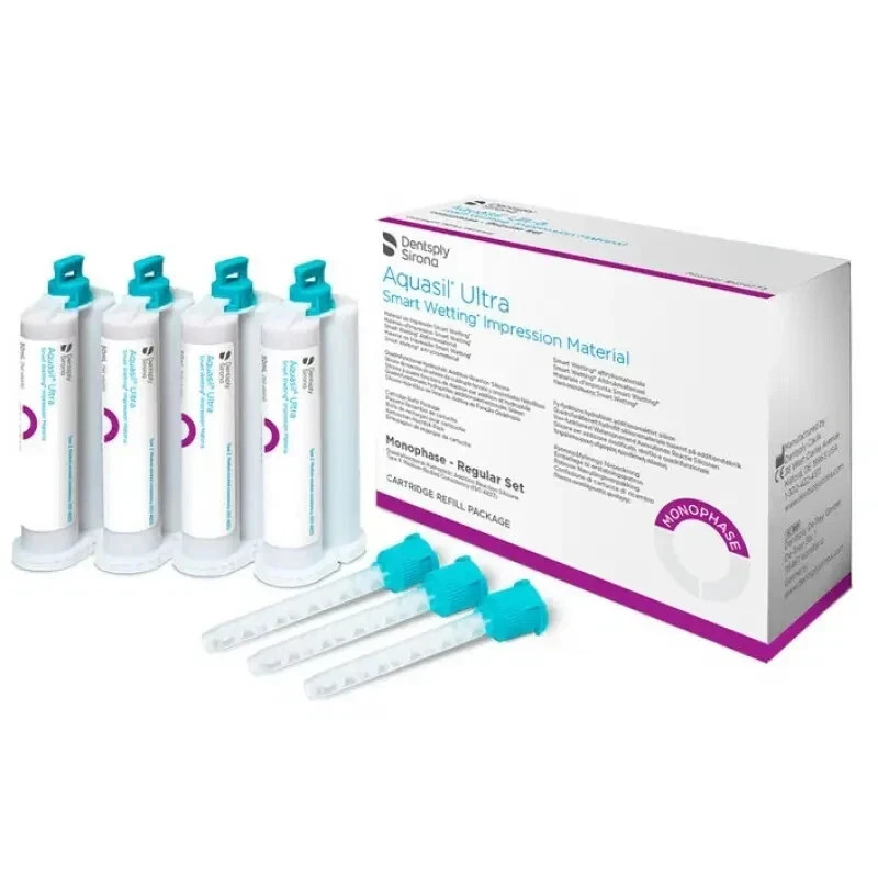 material VPS 4×50 mL + TipsDENTSPLY AQUASIL ULTRA Monophase Reg. set Impression
