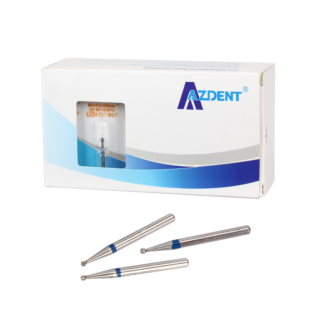 100 Models AZDENT Dental Diamond FG Burs for High Speed Handpiece Friction Grip