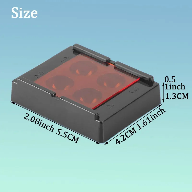 4/8 Slots Dental Resin Shade Light Storage Box Dental Palette with Cover Dental