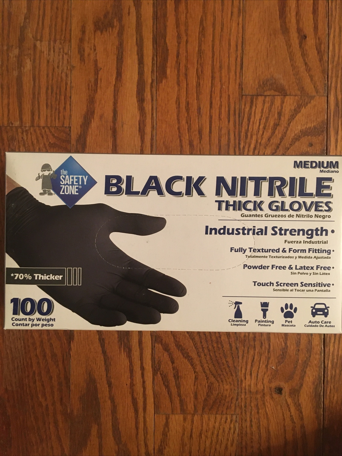 BlackN Nitrile Thick Latex & Powder free Gloves Size M – Touch Screen Sensitive