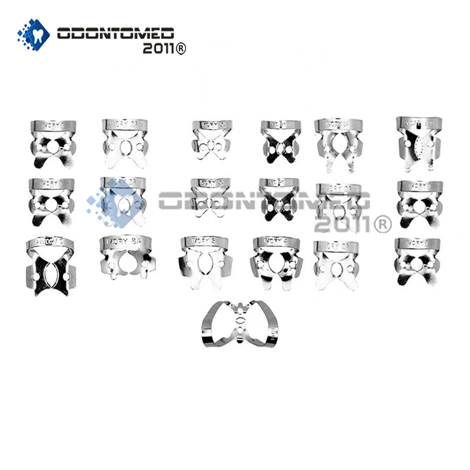 ODM 19 Pcs. Endodontic Rubber Dam Clamps Dental Orthodontic Instrument