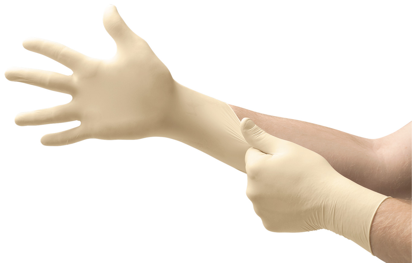 *100-Gloves* Ansell Micro-Touch Dermaclean PF Exam Gloves Latex Small 3181-1