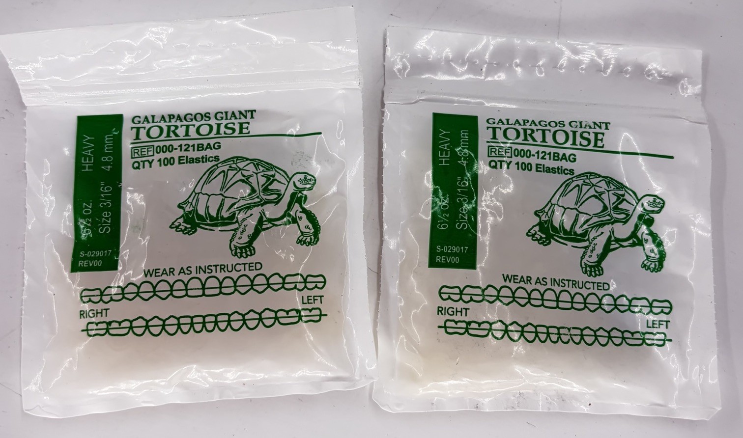 2 Galapagos Giant Tortoise American Orthodontics Elastics Dental Rubber Bands