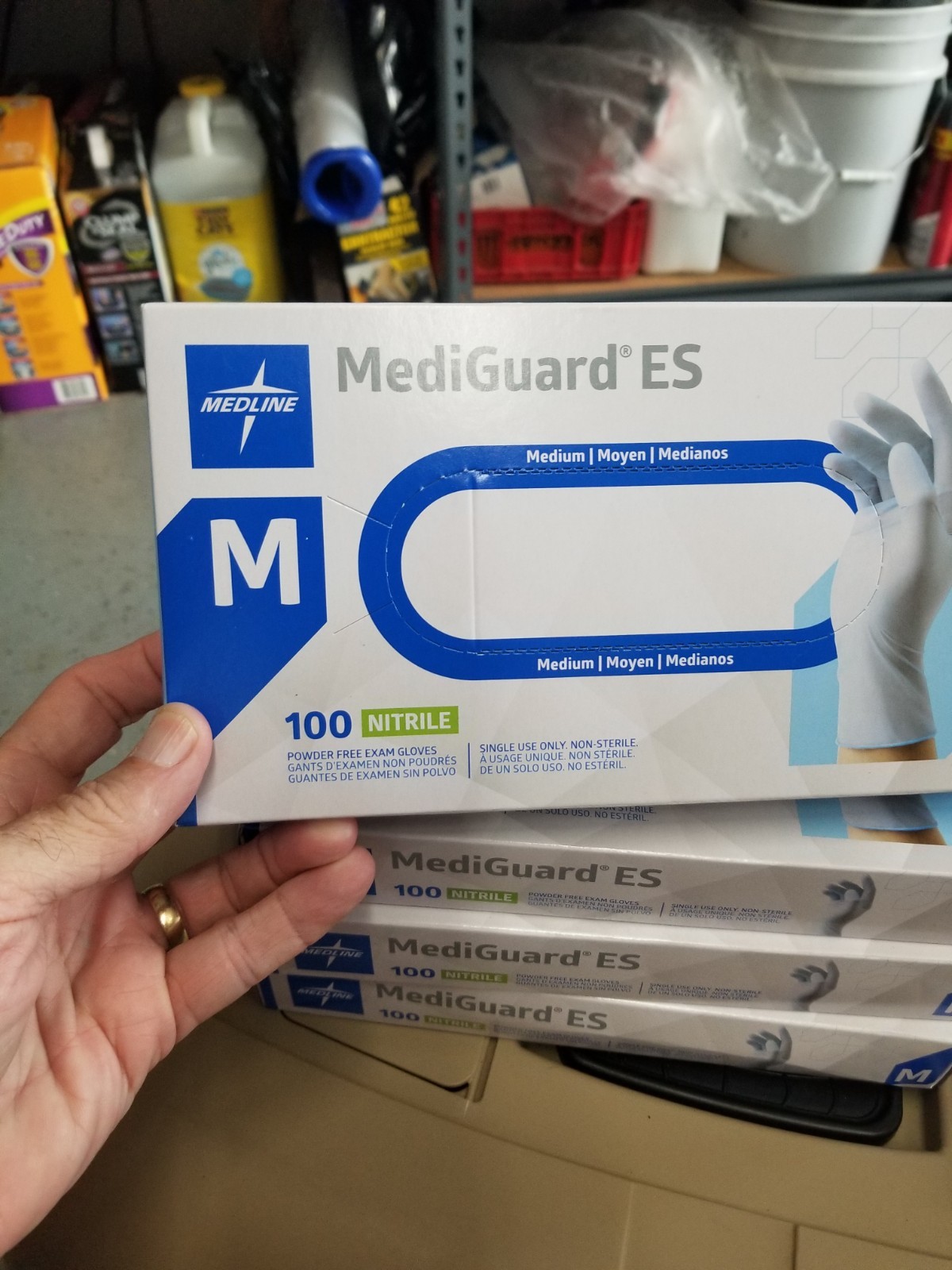 4 Packs NEW Medline ES SmartGuard Nitrile. Powdered-Free Gloves Med 400 GLOVES🌈