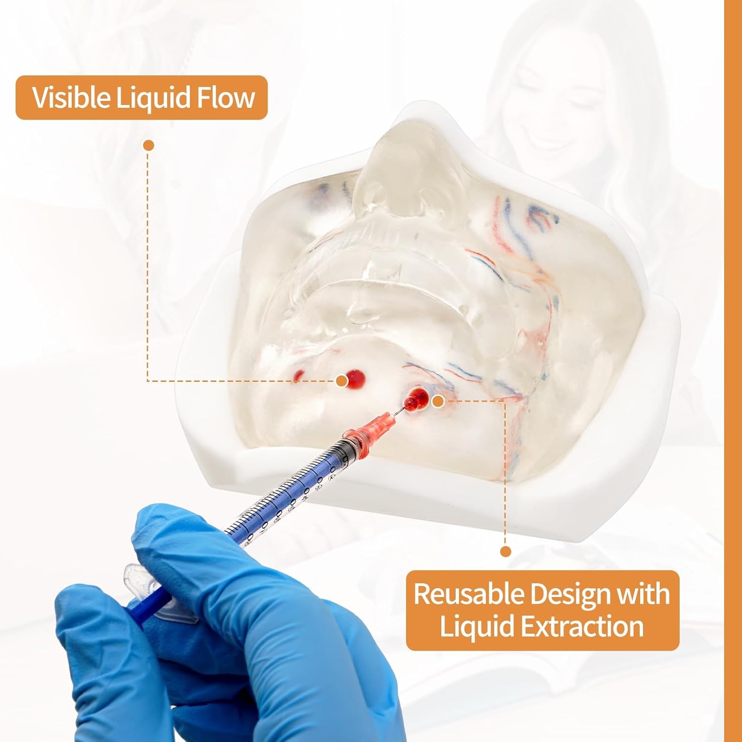 Transparent Eye Injection Model Lower Face Injection Training Model TPE Material