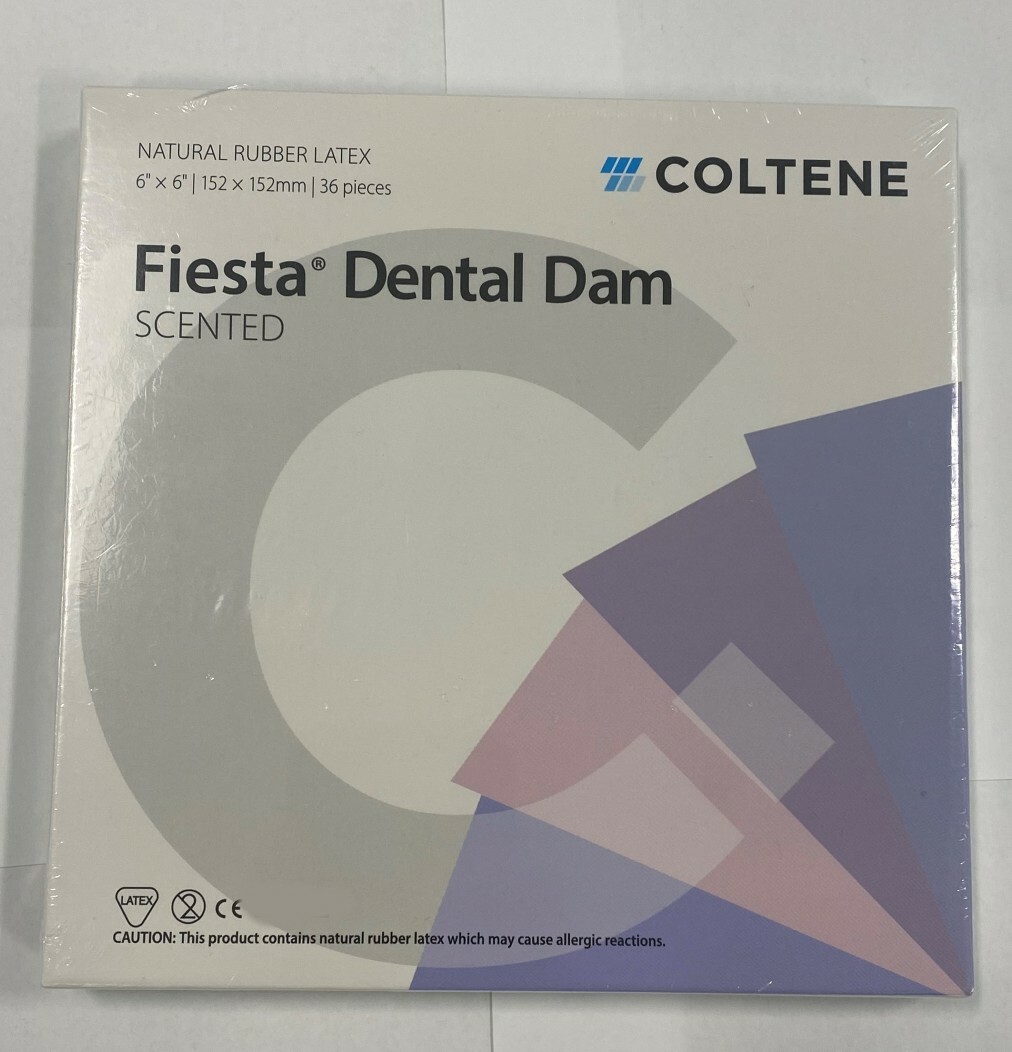 *52-Pieces* Coltene Fiesta Dental Dam Scented 5″ x 5″ Heavy Fiesta H04643