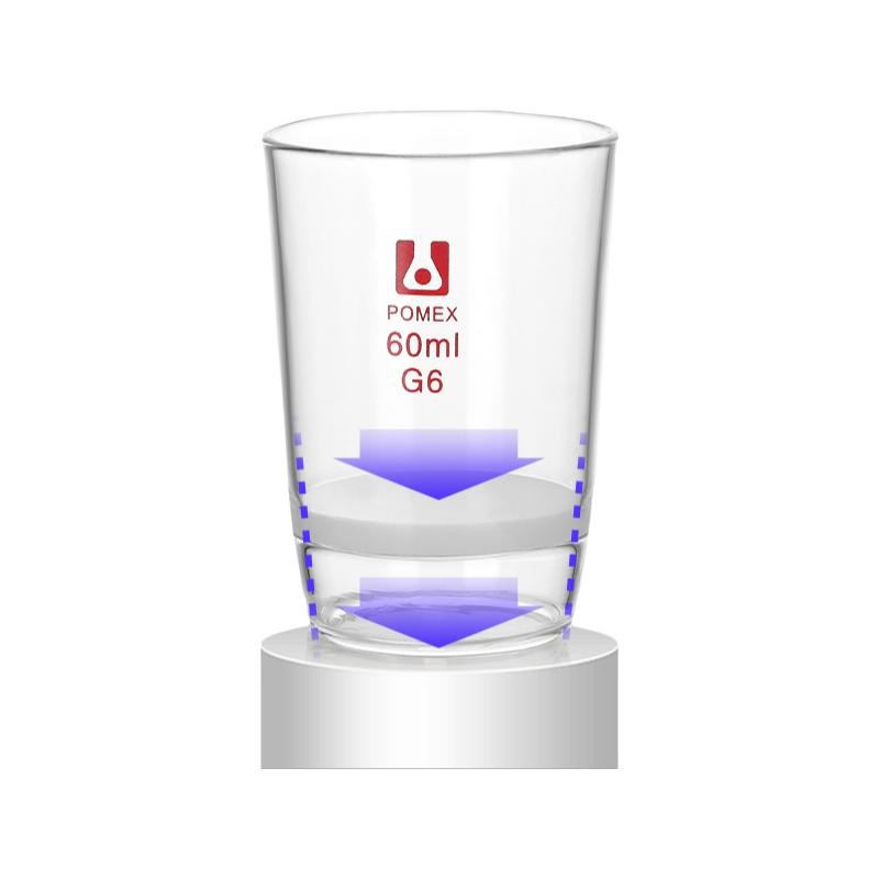 10-100ml Borosilicate Sand Core Crucible G1-G6 Core Lab Glassware Supply ca