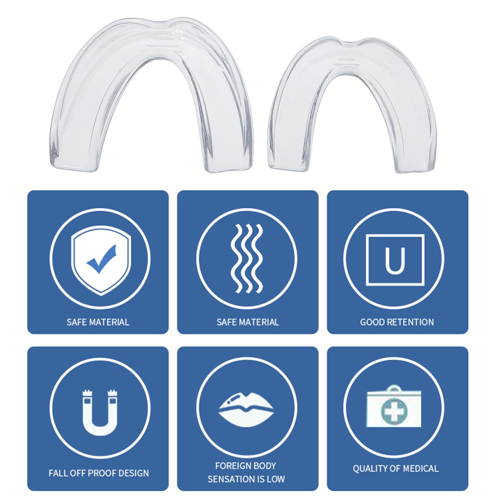 Mouth Guard for Grinding Teeth at Night,Night Guards 4pcs/set, Colourless