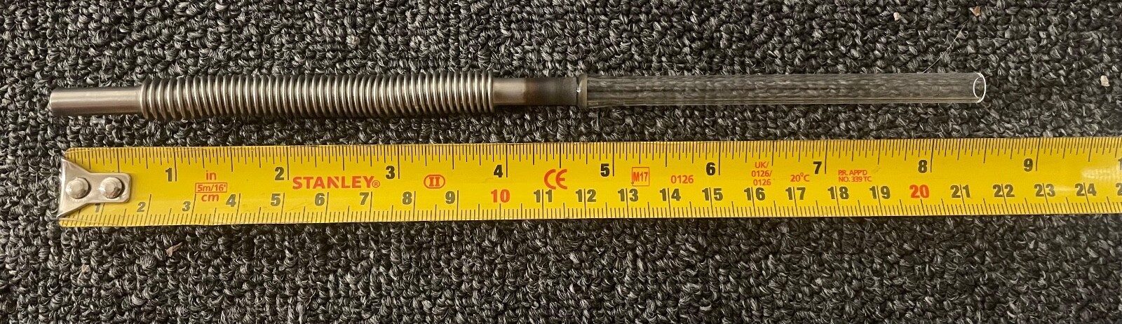 Larson Electronic Glass 1/4» Quartz Tube to 1/4» OD Convoluted Bellows Tube