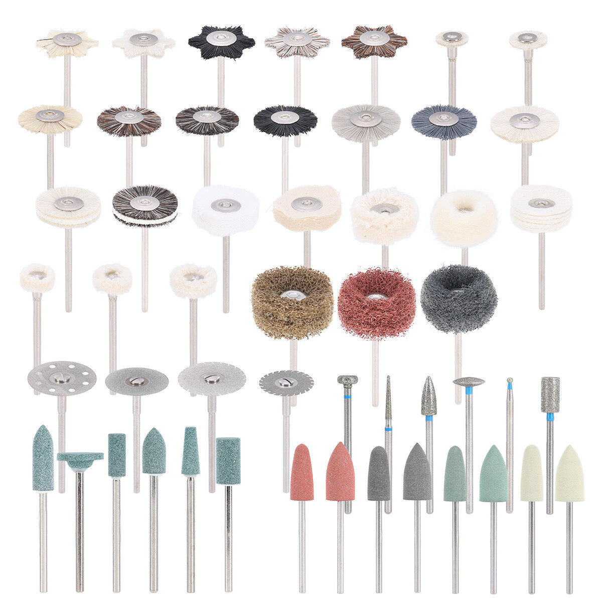 Dental RA HP Diamond Polishing Burs Disc Brushes Kit for Porcelain Ceramics