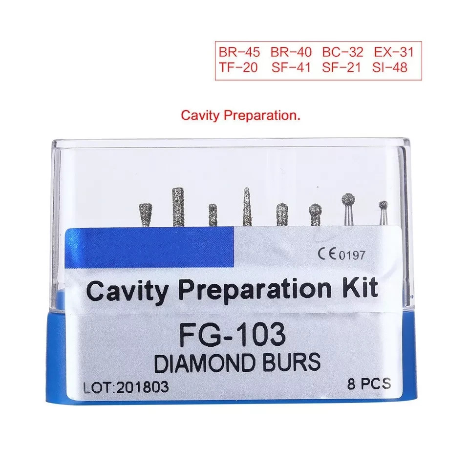 17 Type Dental Diamond FG Burs Drills For High Speed Handpiece FG 101 – FG 117