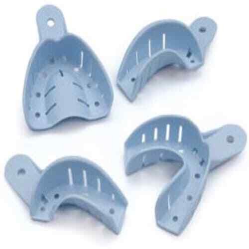 House Brand #2 Large Perforated Lower Full-Arch Plastic Impression Trays, Light