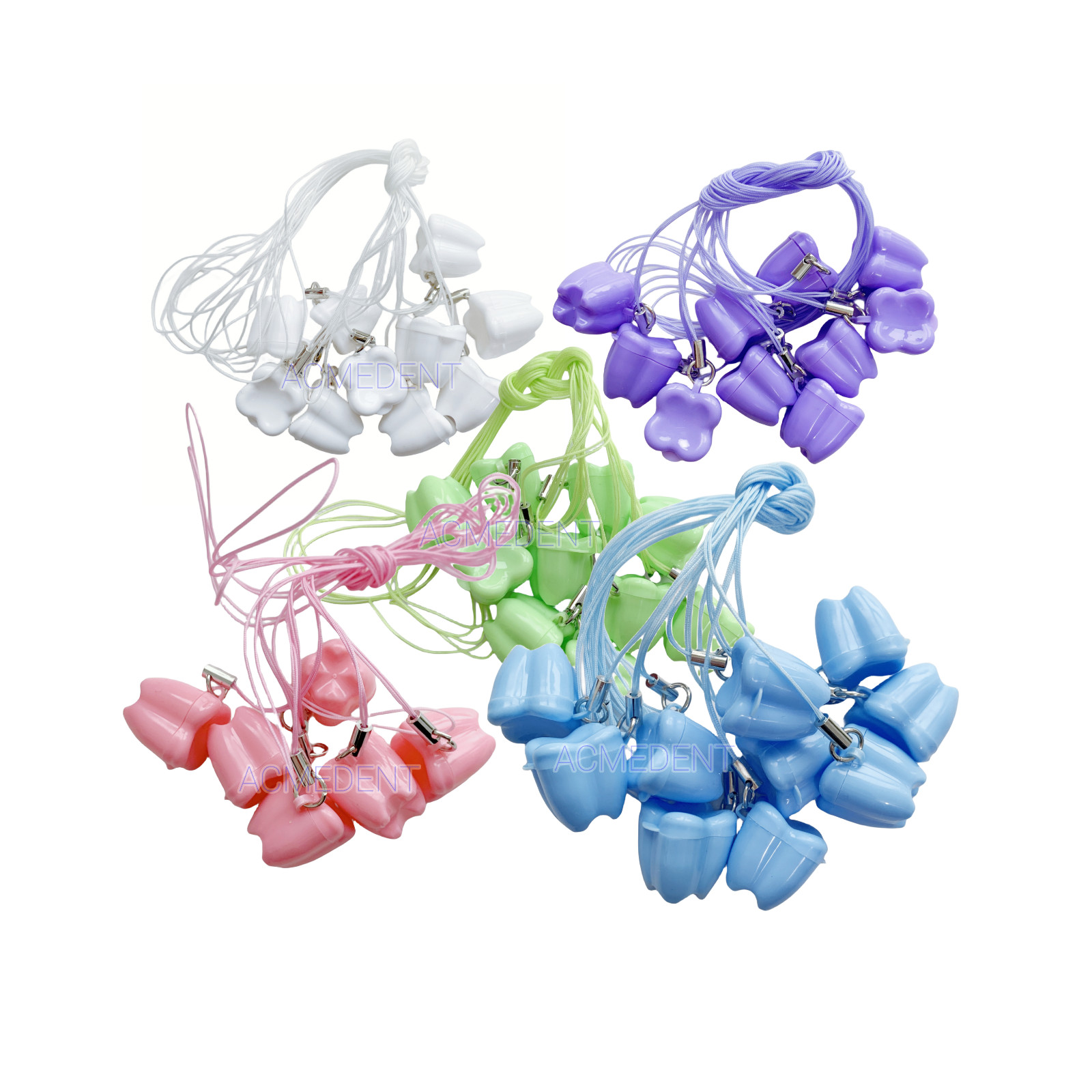 100Pcs Baby First Teeth Box Deciduous Milk Teeth Holer Flower Shape Colorful